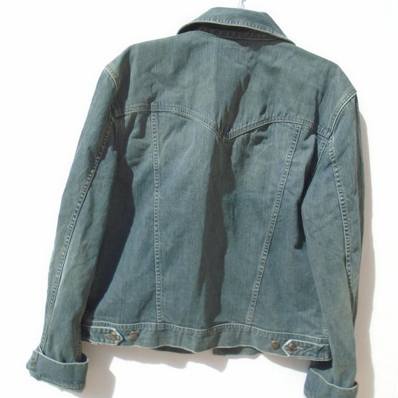 Earl Jeans Women's Truckers Jeans Jacket Size XL Blue - Picture 3 of 4